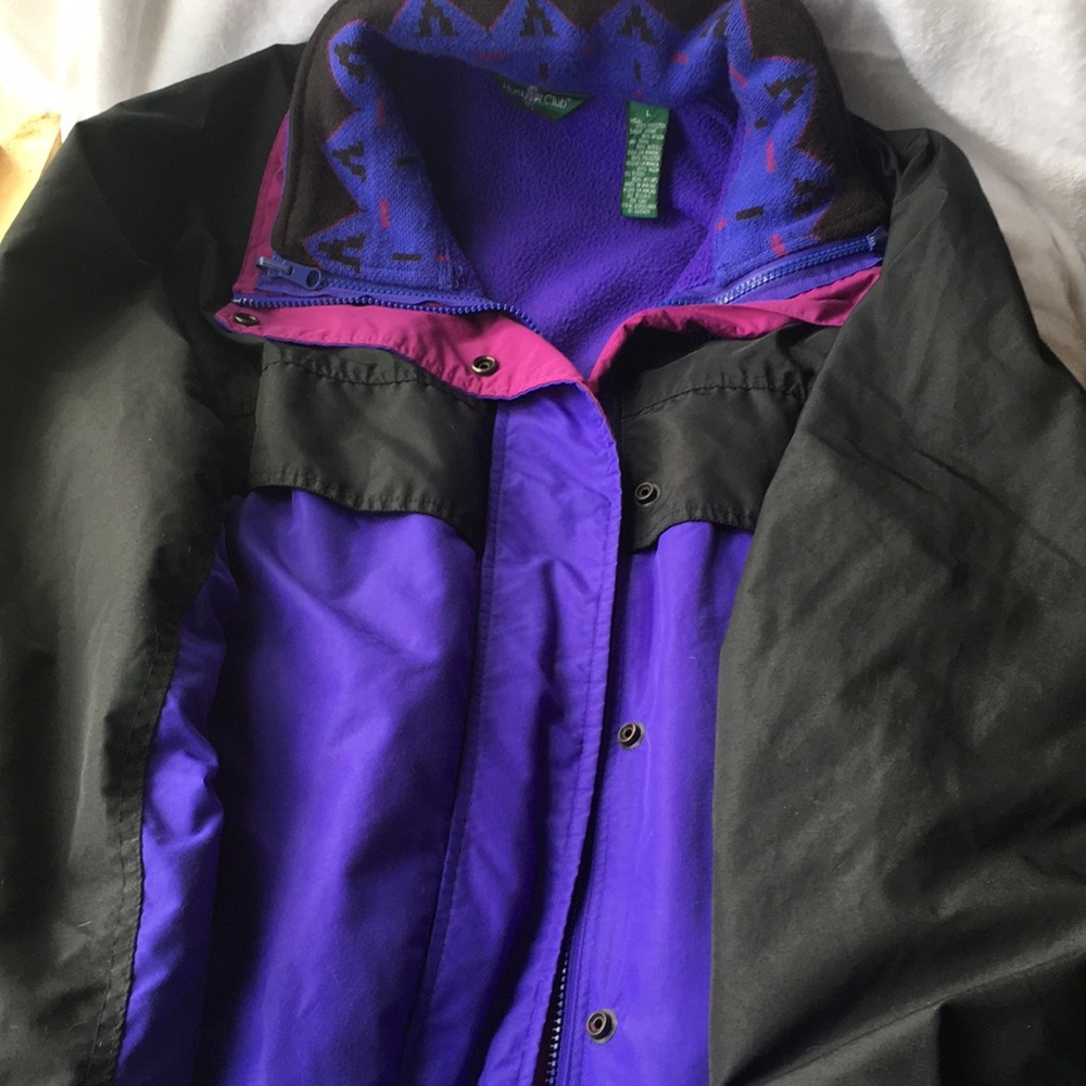 Hunt Club woman’s zip and snap front jacket with removable lining size Large